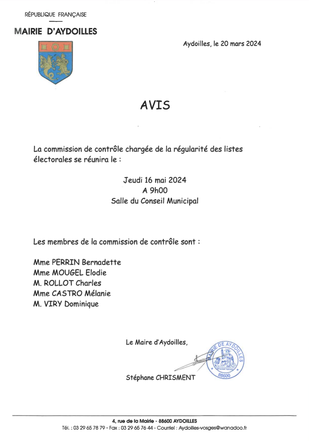 Commission de contrôle 