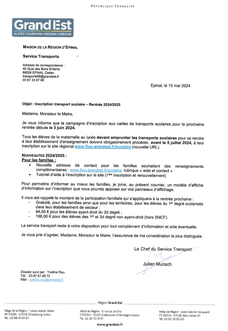 Campagne d'inscription 