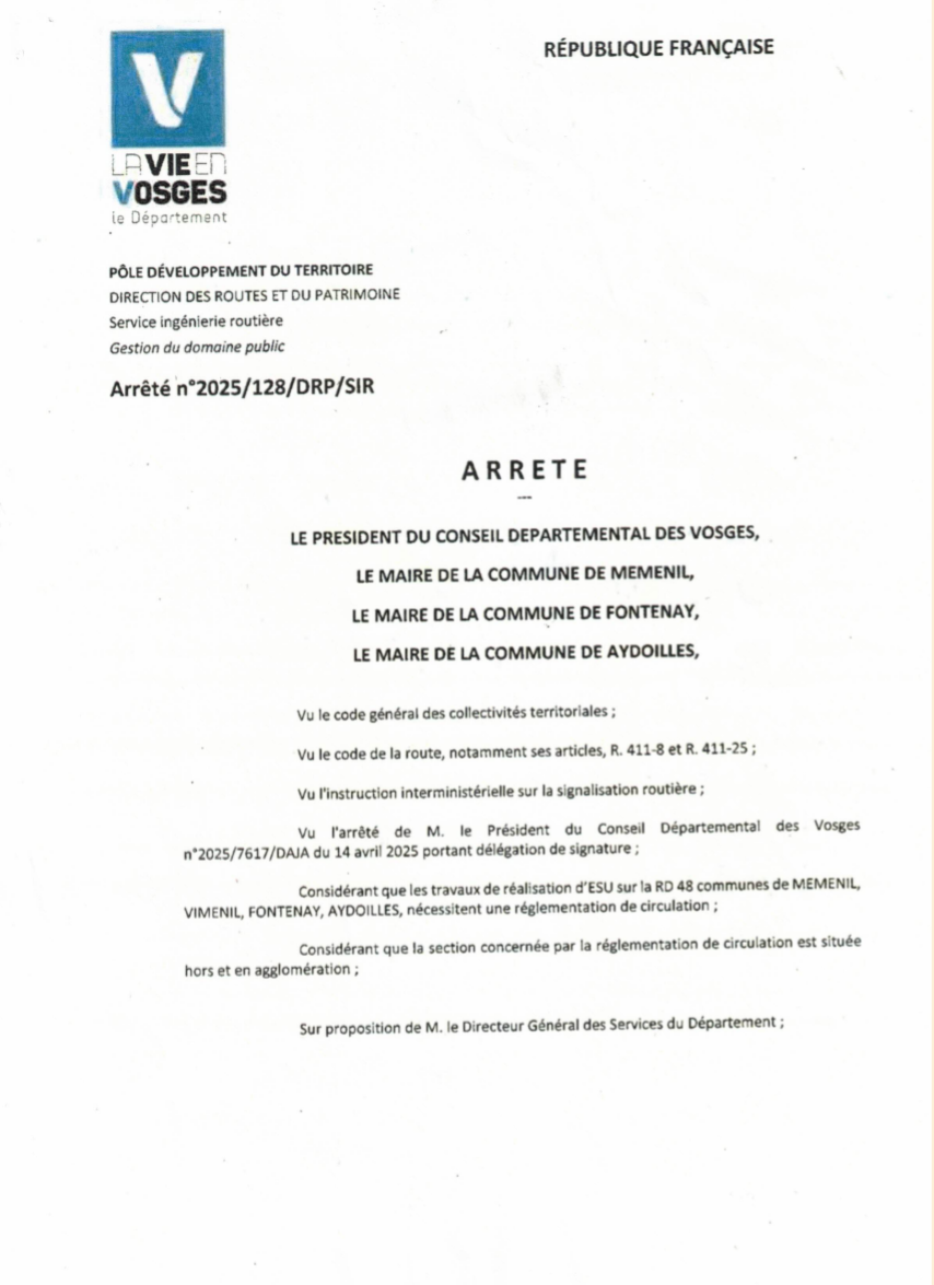 Arr?t? d?partemental 