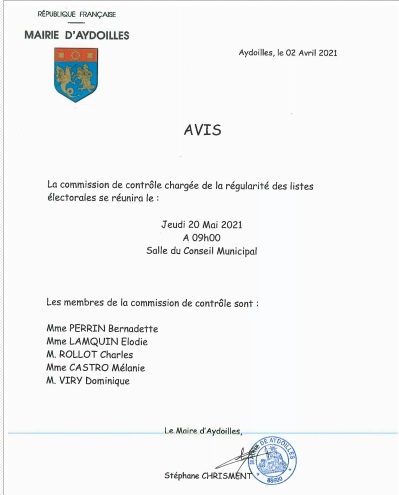 Commission de contrôle des listes électorales