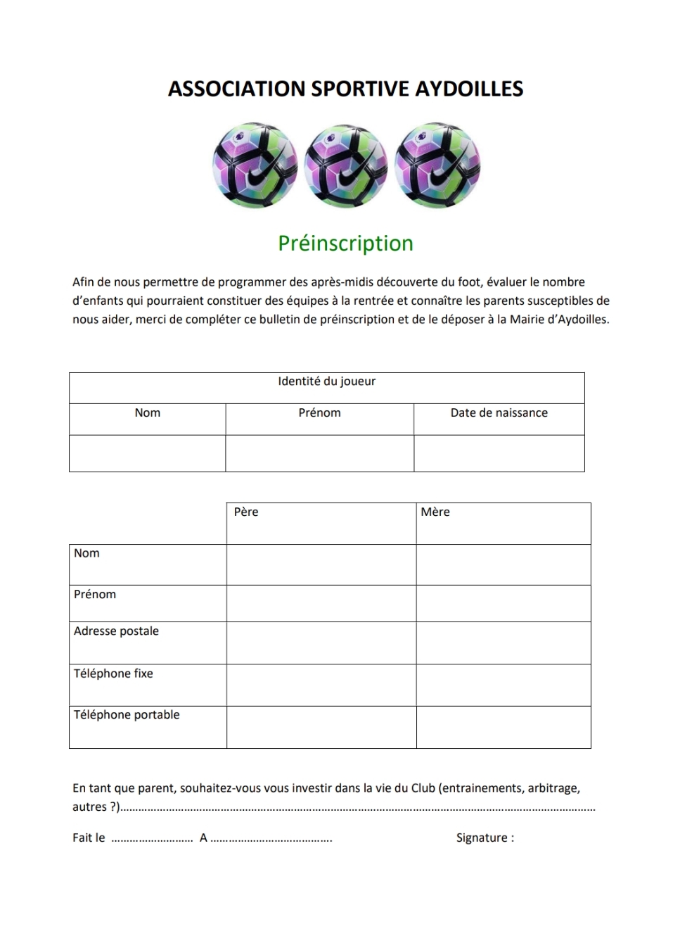 Pr-inscriptions AS Aydoilles