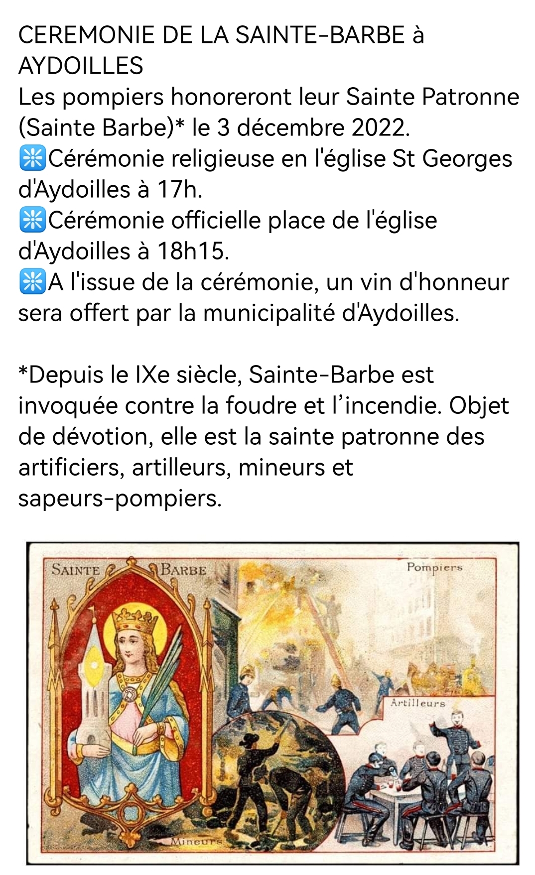 Crmonie de la Sainte-Barbe 
